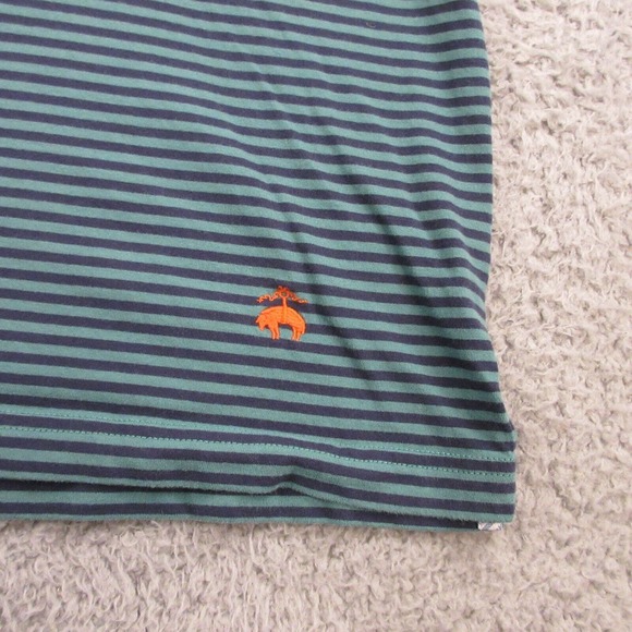 Brooks Brothers‎ Mens Polo Shirt size M Striped Short Sleeve Cotton Logo Golf - Picture 2 of 8